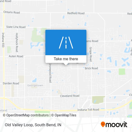Old Valley Loop map