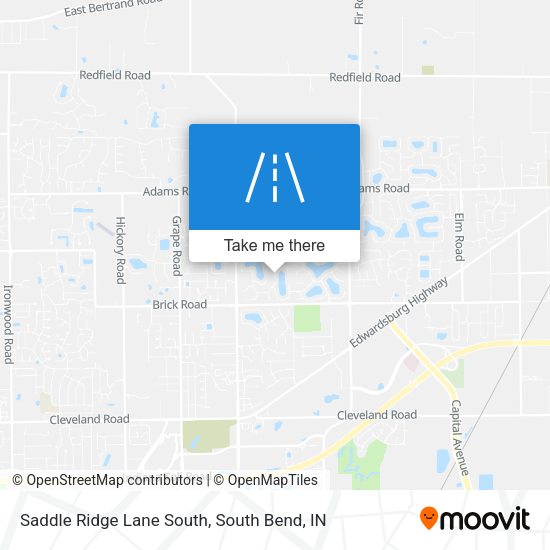 Saddle Ridge Lane South map