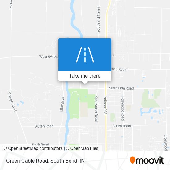 Green Gable Road map