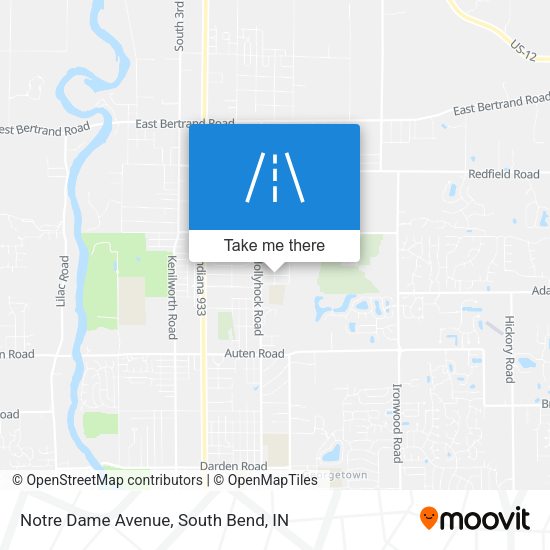 Notre Dame Avenue map