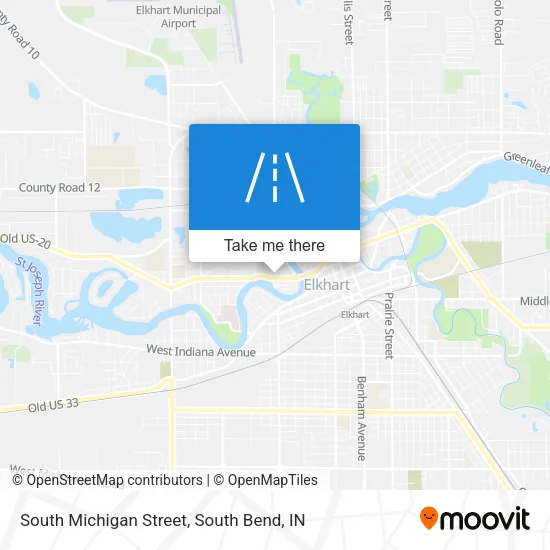 South Michigan Street map