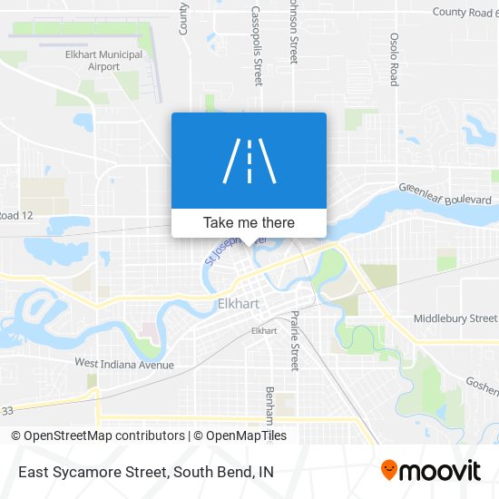 Mapa de East Sycamore Street