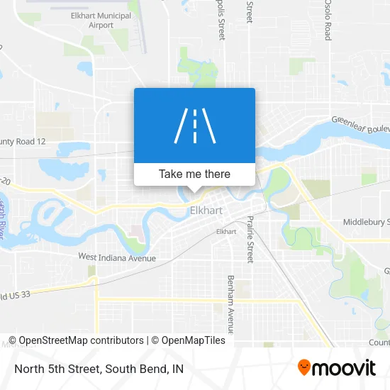 North 5th Street map