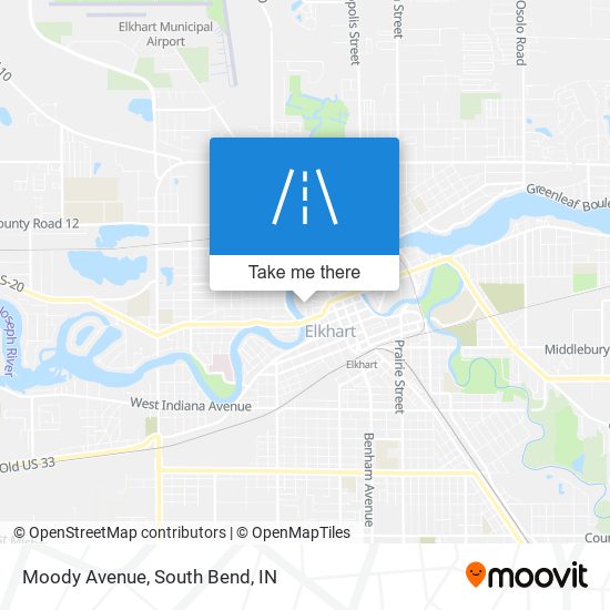 Mapa de Moody Avenue