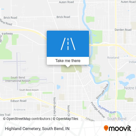 Highland Cemetery map