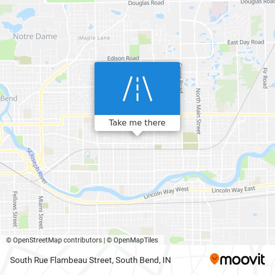 South Rue Flambeau Street map