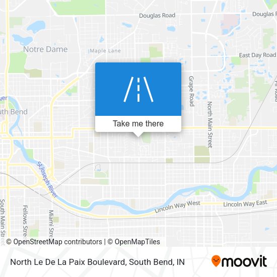 North Le De La Paix Boulevard map