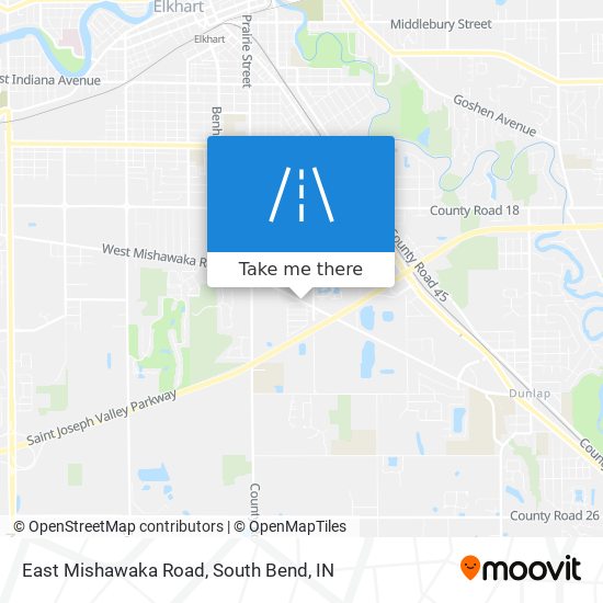 Mapa de East Mishawaka Road