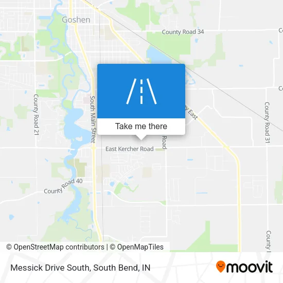 Messick Drive South map