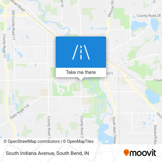South Indiana Avenue map