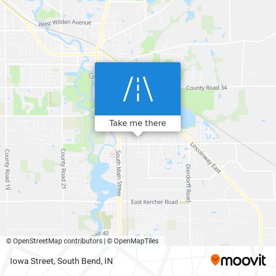 Iowa Street map