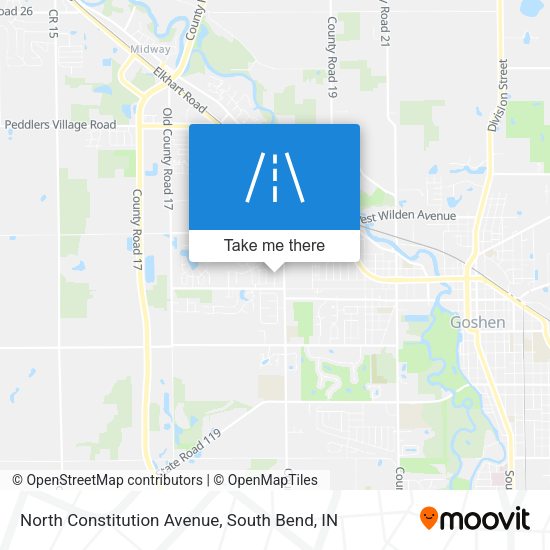 North Constitution Avenue map