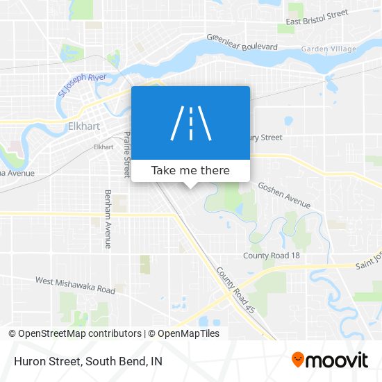 Huron Street map