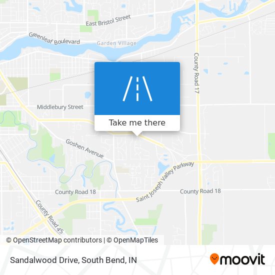 Mapa de Sandalwood Drive