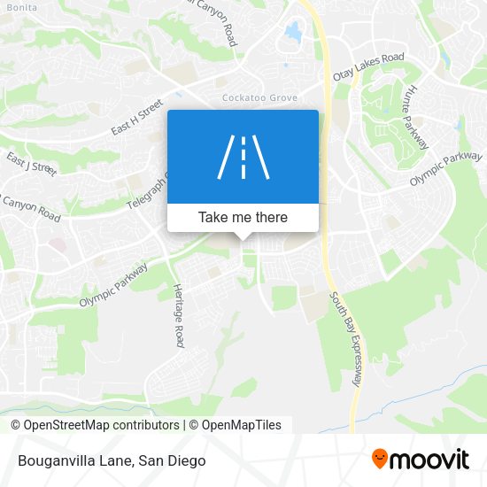 Bouganvilla Lane map
