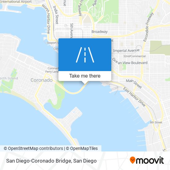 San Diego-Coronado Bridge map