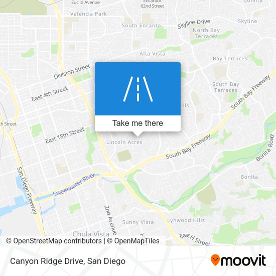 Mapa de Canyon Ridge Drive