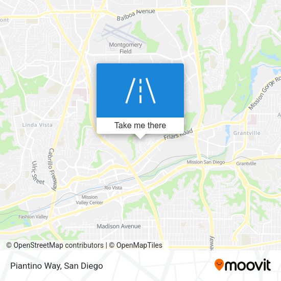 Mapa de Piantino Way