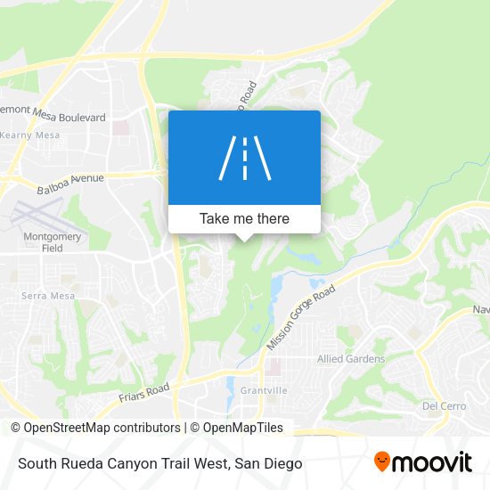 South Rueda Canyon Trail West map