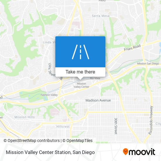 Mapa de Mission Valley Center Station