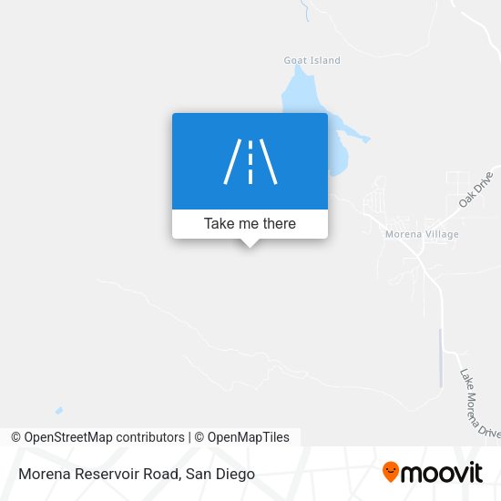 Morena Reservoir Road map