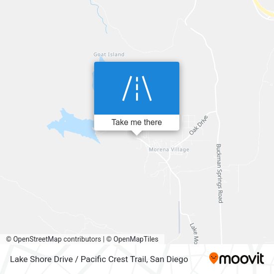 Lake Shore Drive / Pacific Crest Trail map
