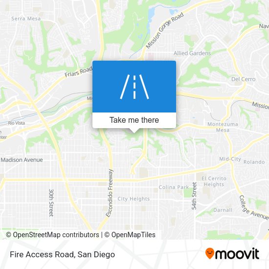 Fire Access Road map