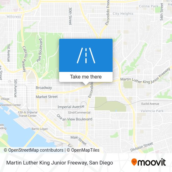 Mapa de Martin Luther King Junior Freeway