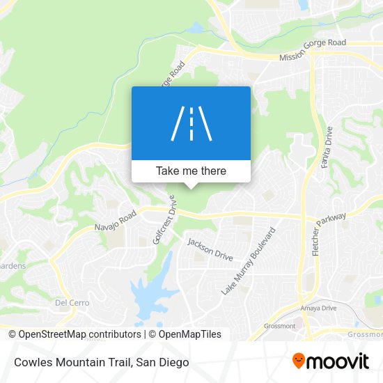 Cowles Mountain Trail map