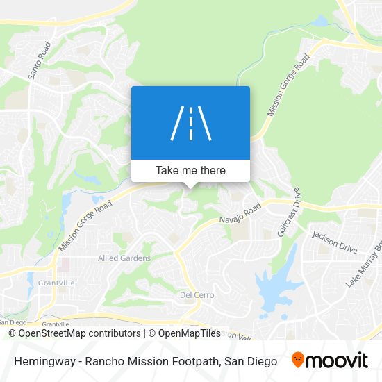 Hemingway - Rancho Mission Footpath map