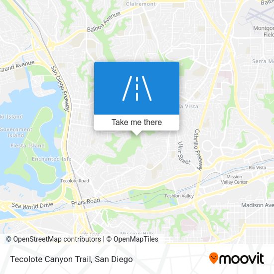 Mapa de Tecolote Canyon Trail