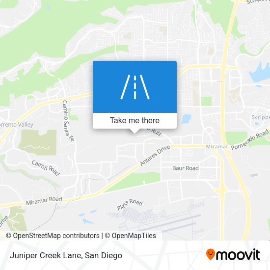 Juniper Creek Lane map