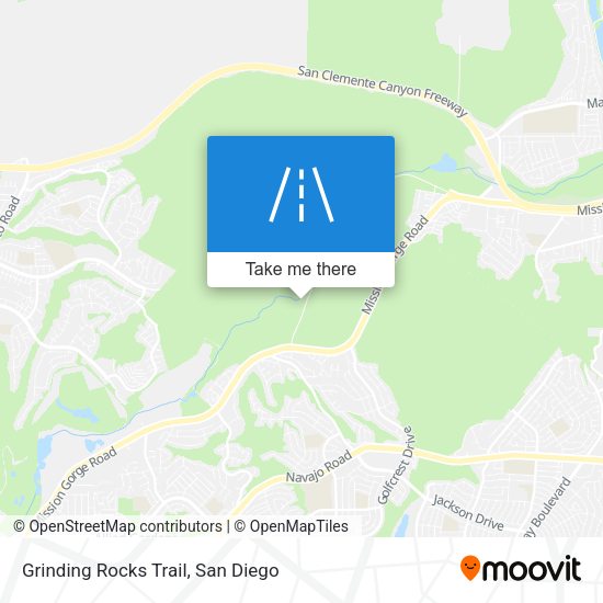 Grinding Rocks Trail map