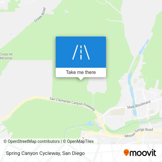 Spring Canyon Cycleway map