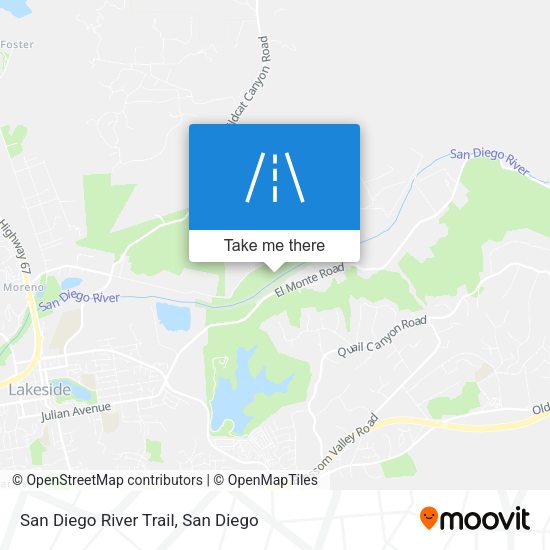 San Diego River Trail map