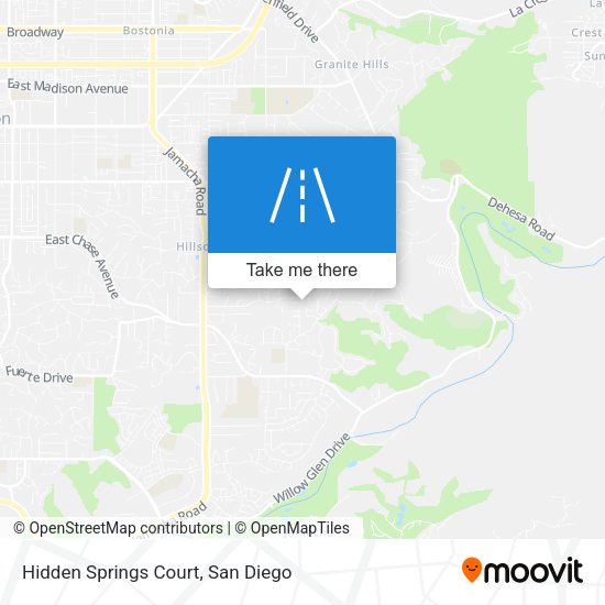 Mapa de Hidden Springs Court
