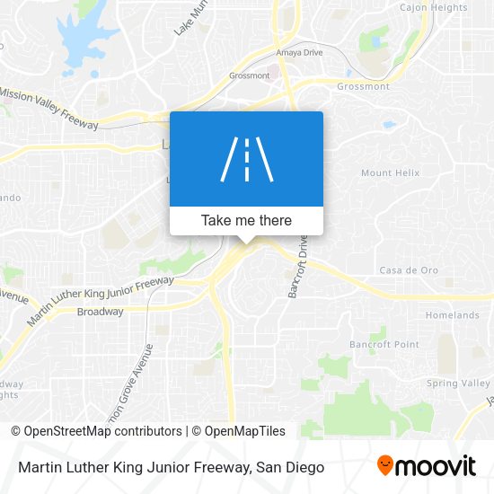 Martin Luther King Junior Freeway map