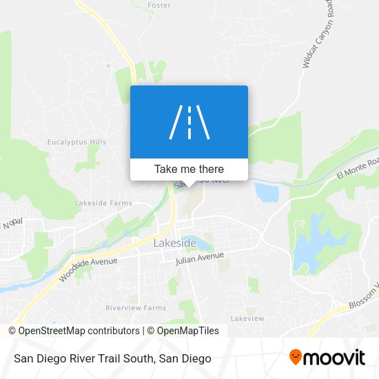 San Diego River Trail South map