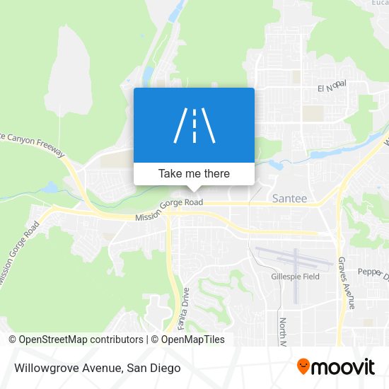 Mapa de Willowgrove Avenue
