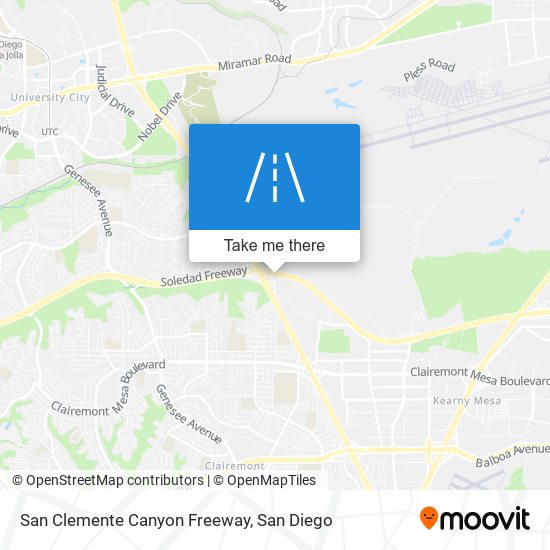 San Clemente Canyon Freeway map