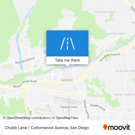 Mapa de Chubb Lane / Cottonwood Avenue