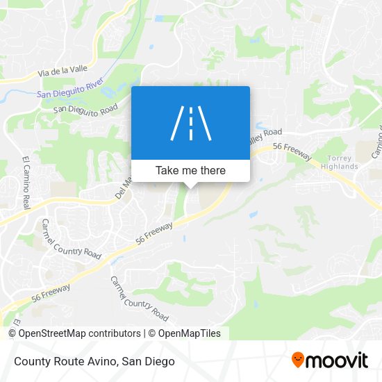 County Route Avino map