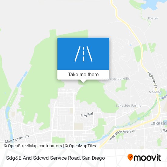 Mapa de Sdg&E And Sdcwd Service Road