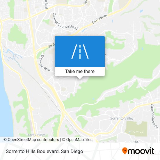 Sorrento Hills Boulevard map