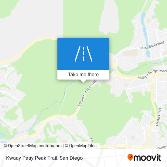 Kwaay Paay Peak Trail map