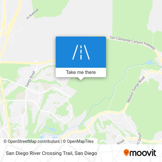 Mapa de San Diego River Crossing Trail