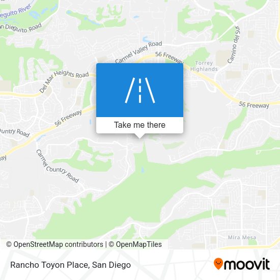 Rancho Toyon Place map
