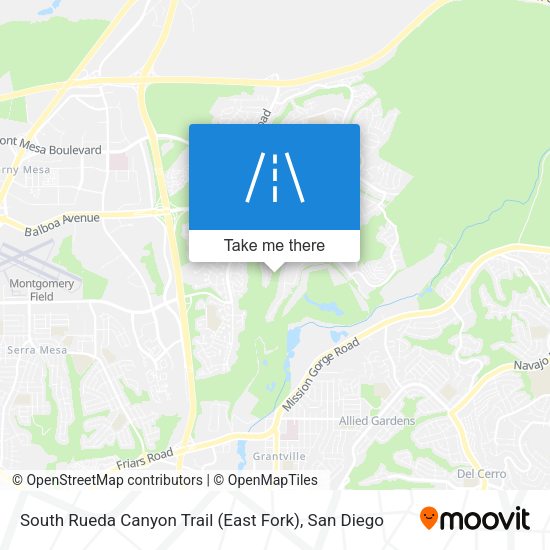 Mapa de South Rueda Canyon Trail (East Fork)