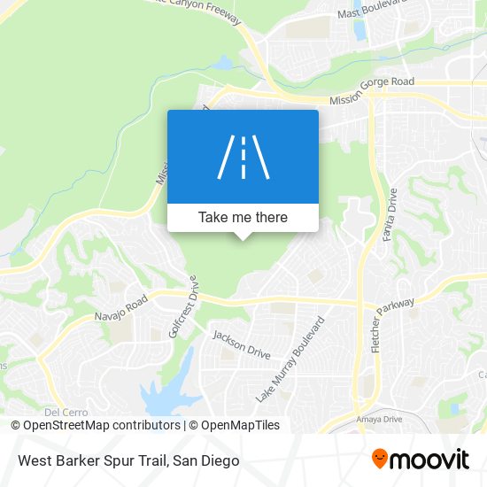 West Barker Spur Trail map