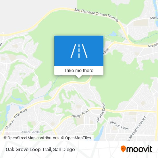 Oak Grove Loop Trail map